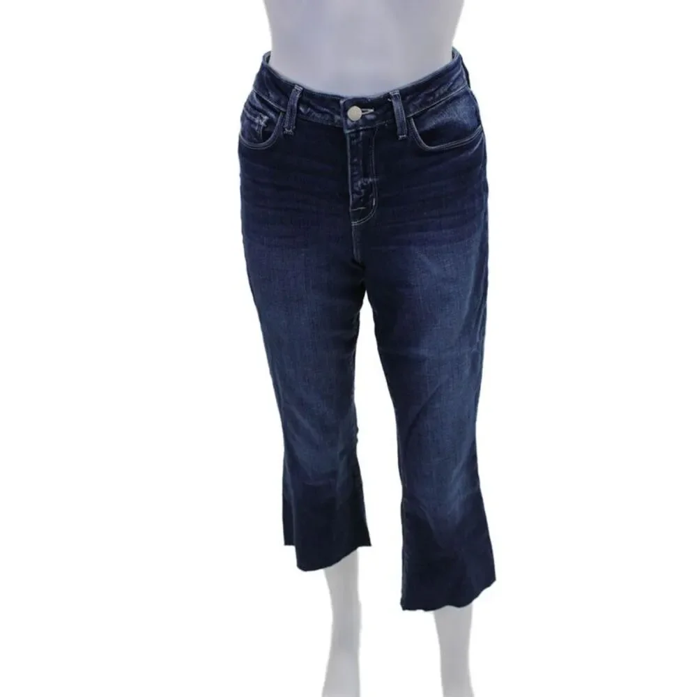 L'Agence Women's High Waist Five Pocket Dark Wash Bootcut Ankle Pants Size 26
